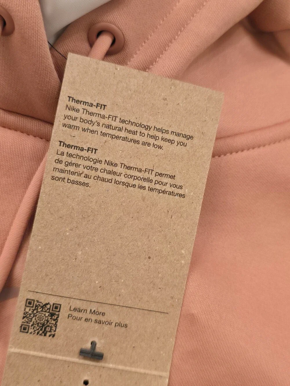 NWT! Nike Women's Therma Fit Dusty Rose Pullover Hooded Sweatshirt